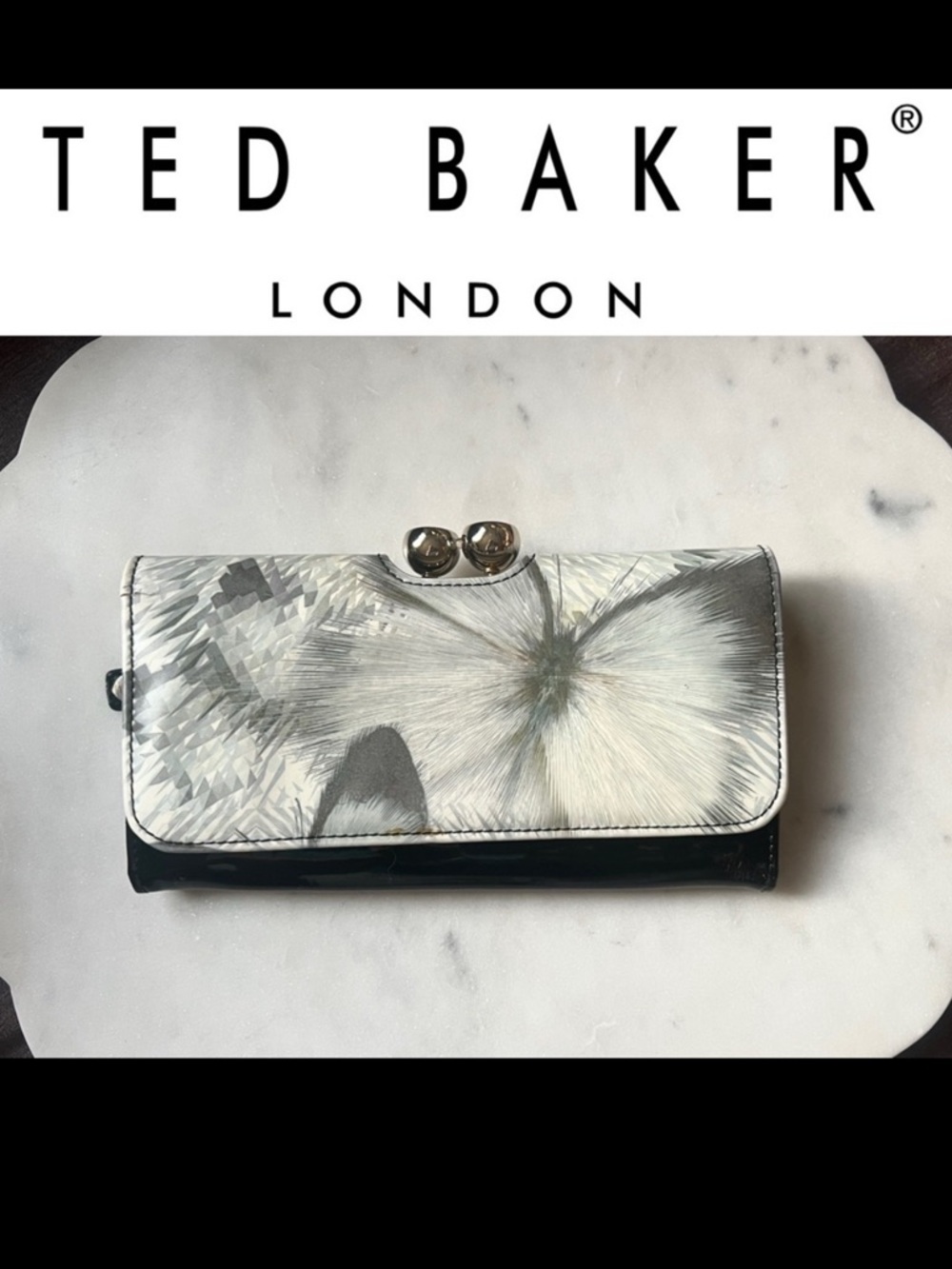 RARE TED BAKER London Fragmented Butterfly Matinee Vintage Wallet